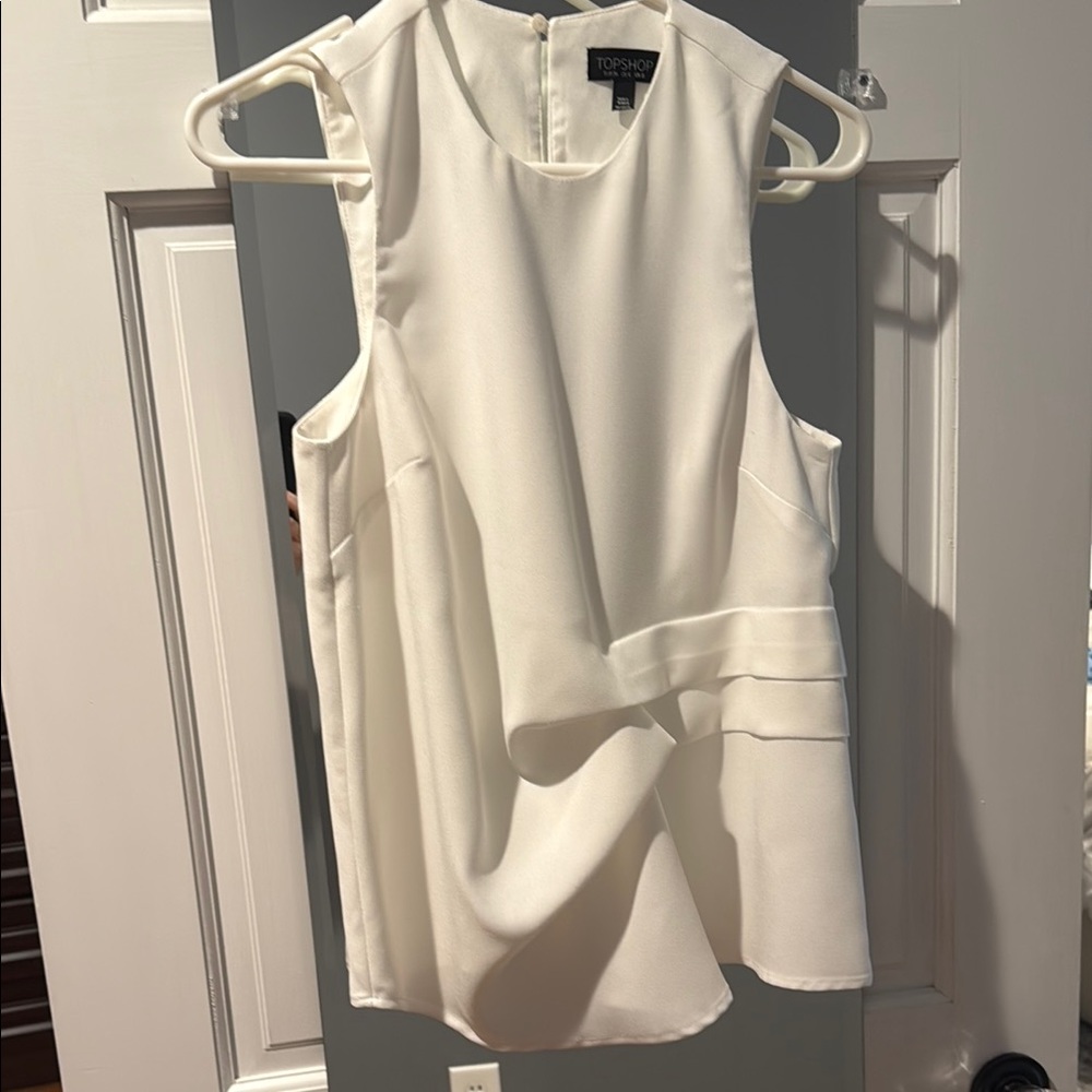 Topshop Ivory Sleeveless Top